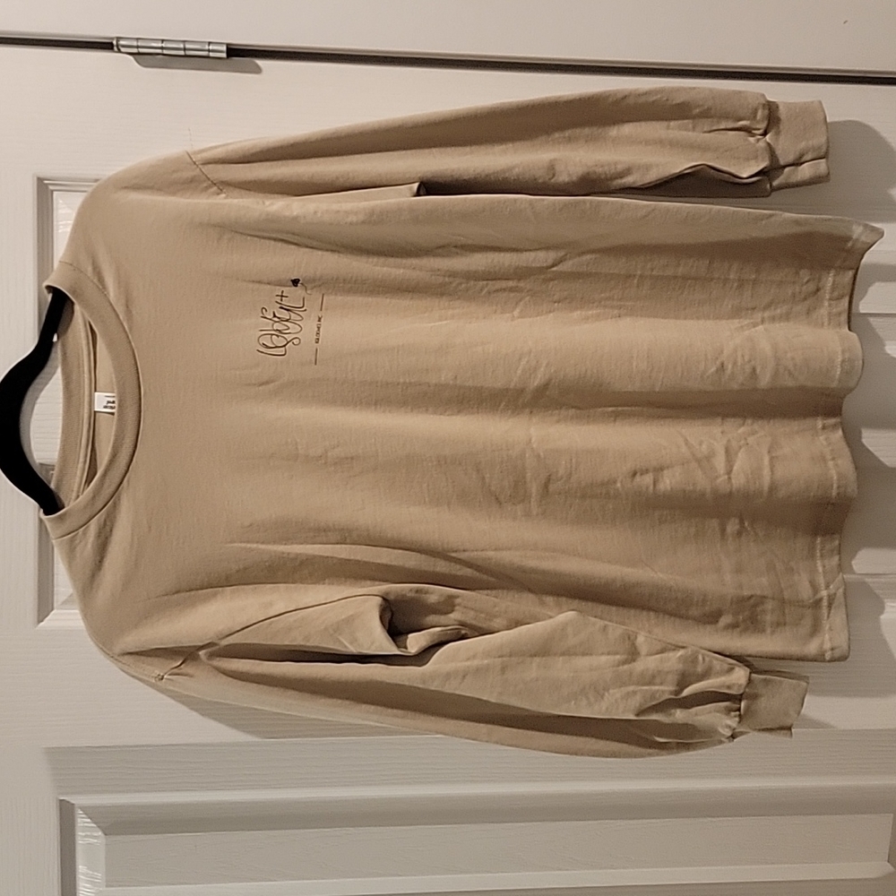 American apparel Long sleeve Tee , "self-care", Women's Medium.